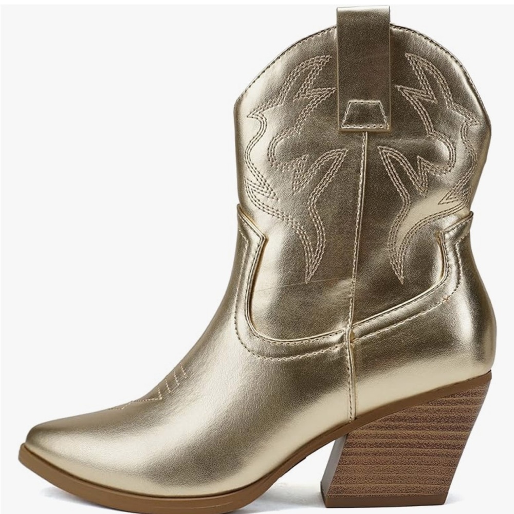 Metallic Gold Boots